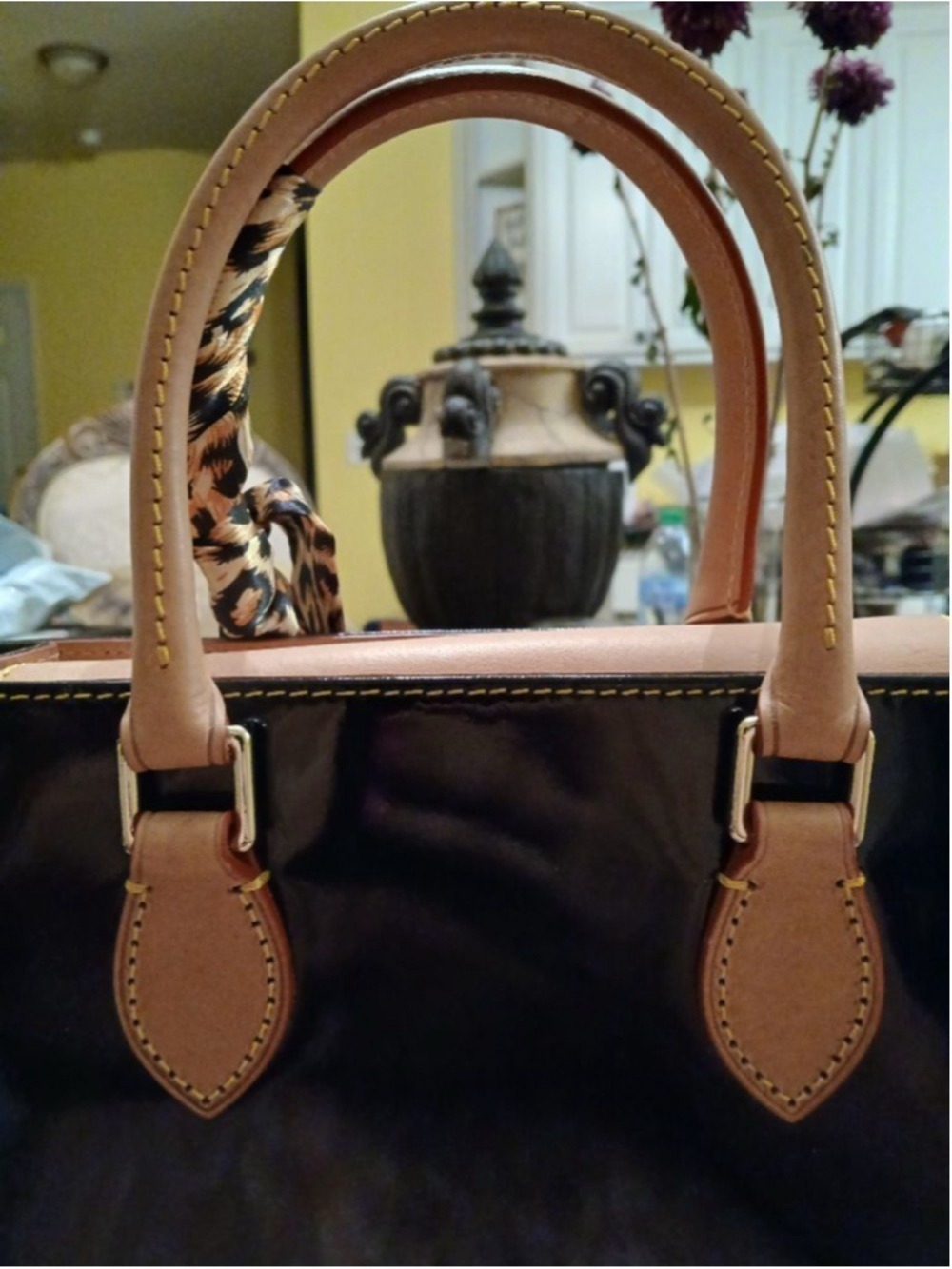 Dooney & Bourke Patent Leather Janine Satchel/ Crossbody - Picture 7 of 16